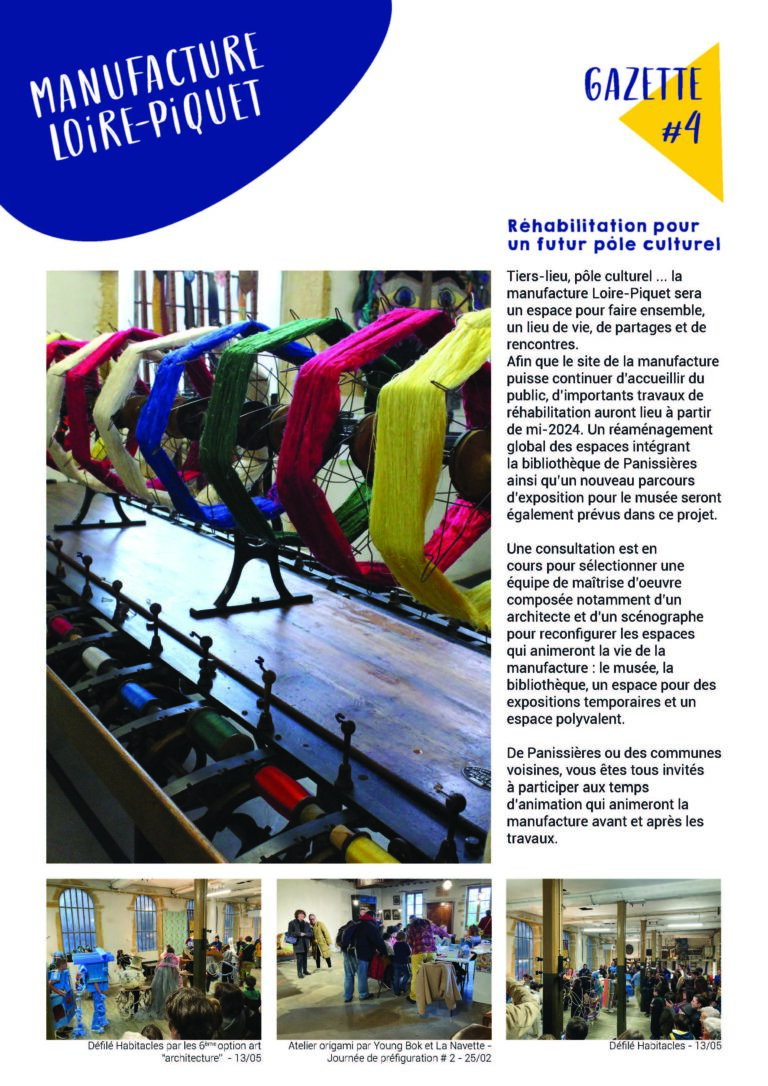 Lire la suite à propos de l’article Gazette # 4 Manufacture Loire-piquet