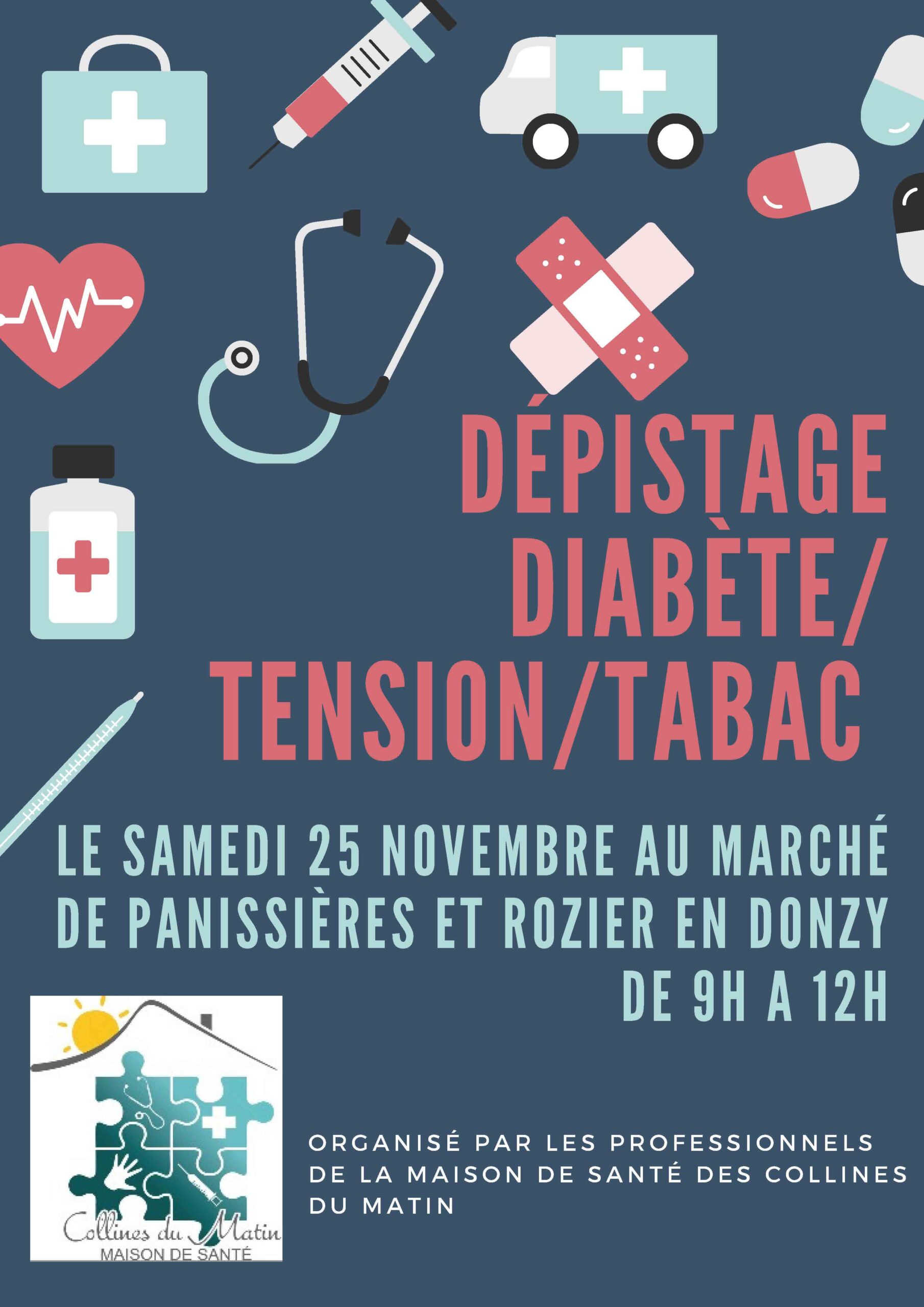 You are currently viewing Dépistage diabète, tension et tabac