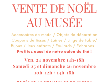 Vente de Noël du Musée de la cravate et du textile