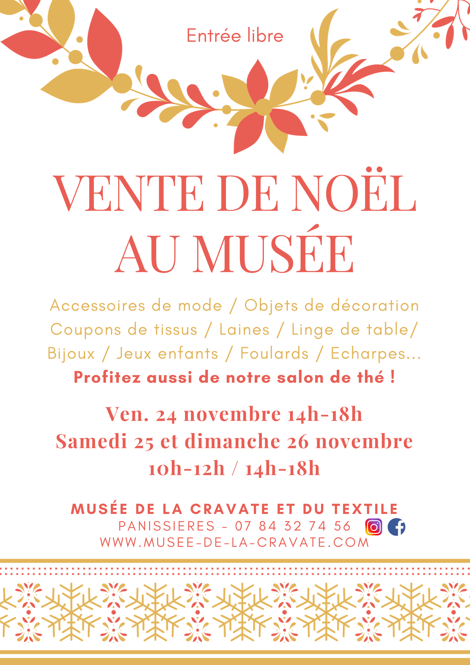 You are currently viewing Vente de Noël du Musée de la cravate et du textile