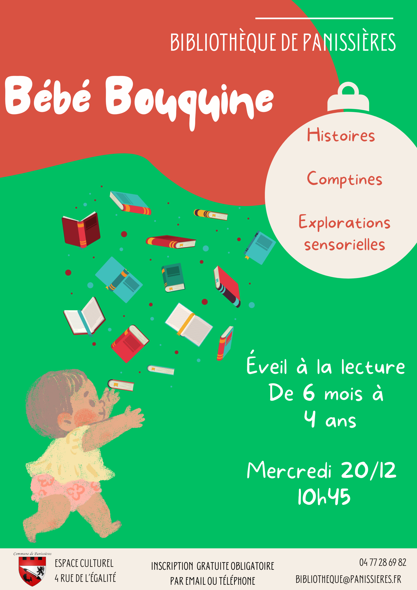 You are currently viewing Le 20 décembre, Bébé bouquine à la bibliothèque