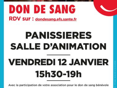 Vendredi 12 janvier : Don de sang à Panissières