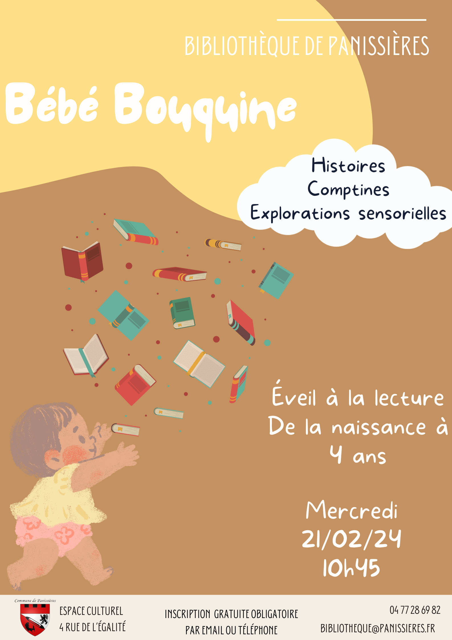 You are currently viewing Le 21 février, Bébé bouquine à la bibliothèque