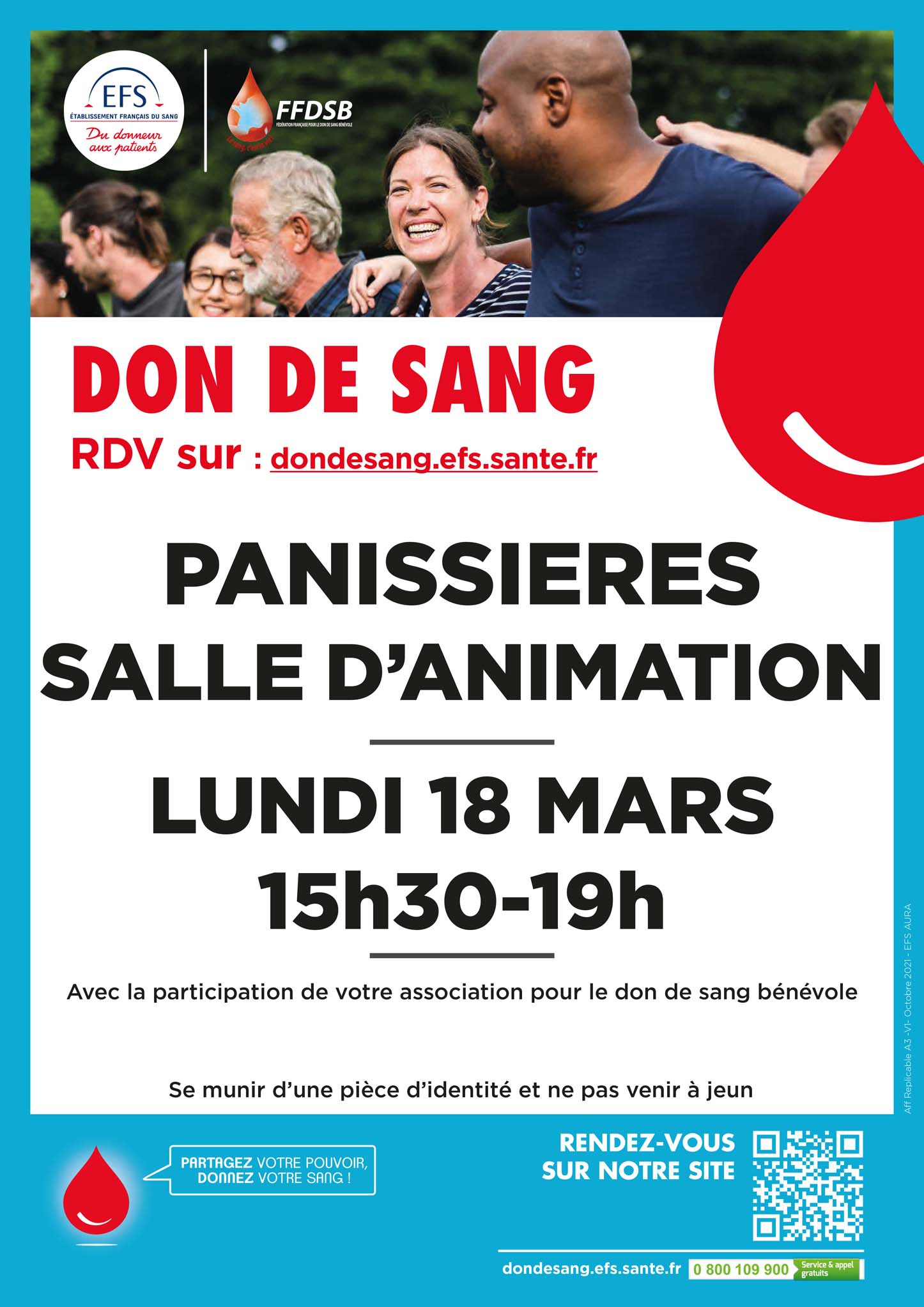 You are currently viewing 18 mars : Don du Sang à Panissières