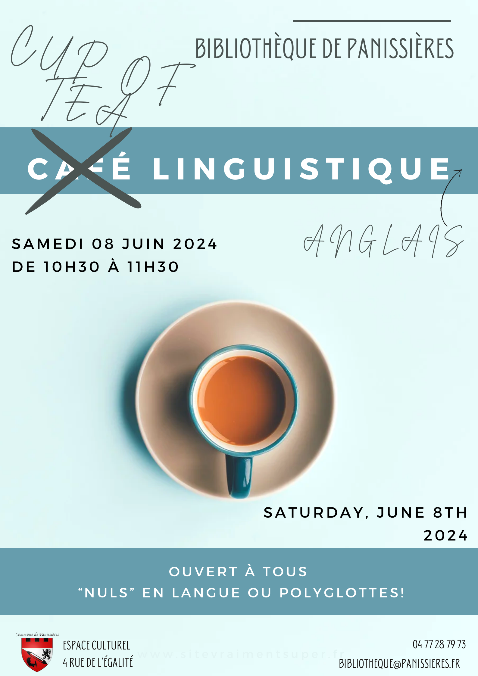 You are currently viewing Café linguistique anglais à la bibliothèque