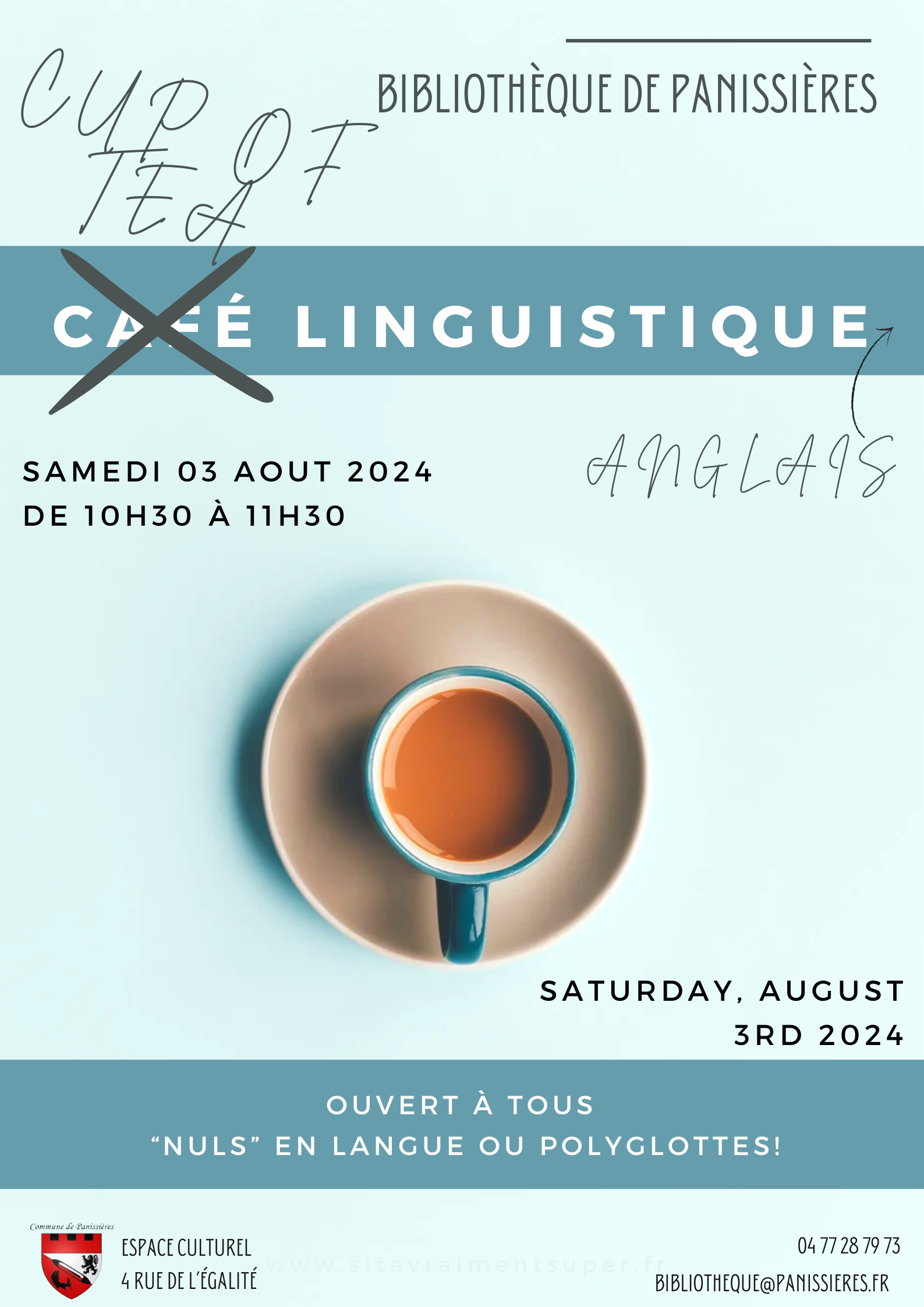 You are currently viewing Café linguistique anglais à la bibliothèque