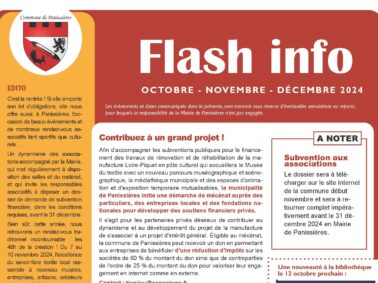 Le Flash info d’octobre, novembre et décembre 2024 est paru