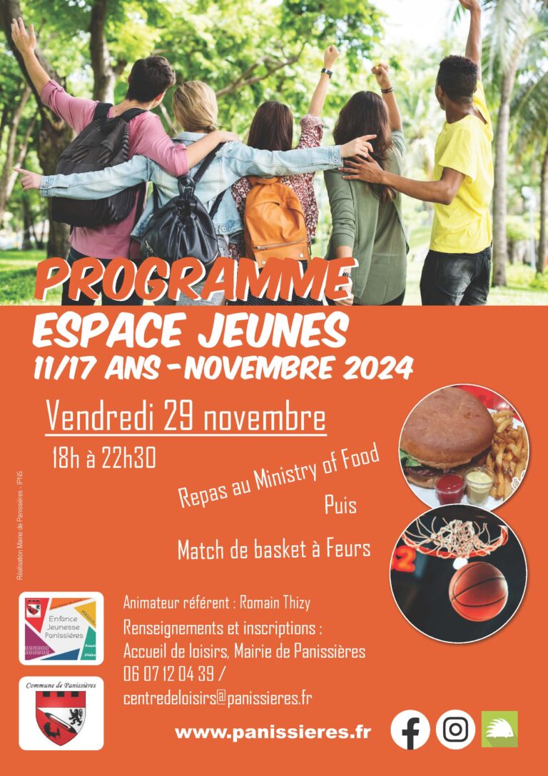 Lire la suite à propos de l’article Espace jeunes : sortie le 29 novembre !