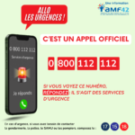 Info importante – Appel des plateformes d’urgence