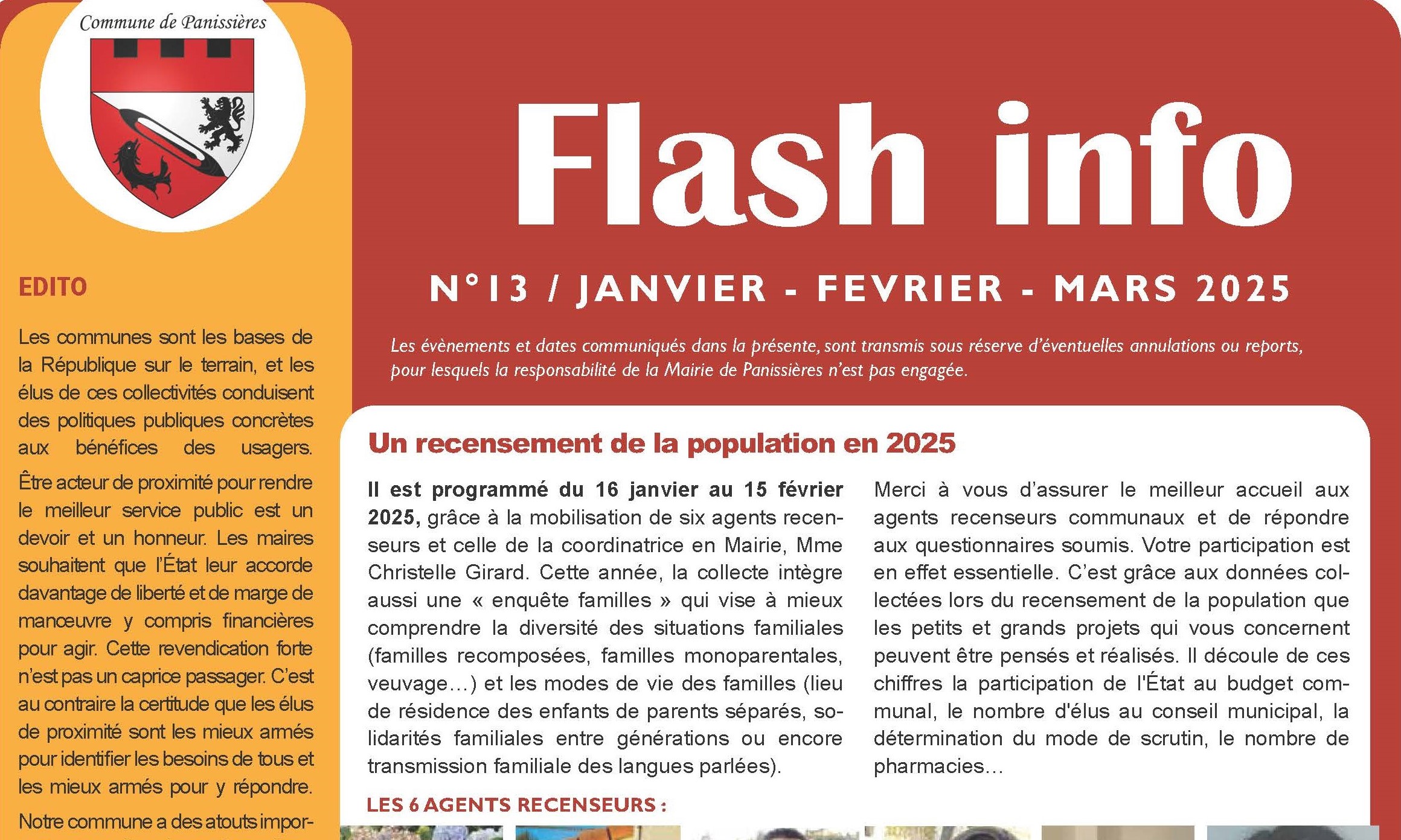 You are currently viewing Le Flash info de janvier, février et mars 2025