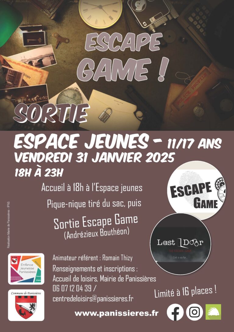 Lire la suite à propos de l’article Espace jeunes : sortie le 31 janvier !