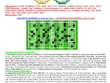 Réponses au jeux du bulletin municipal