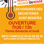 [ALERTE CANICULE – HORAIRES DÉCHETTERIES ADAPTES]