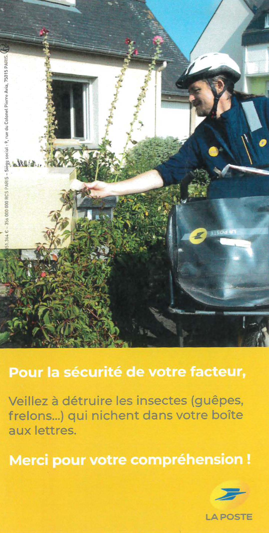 Lire la suite à propos de l’article Pensez à la sécurité de votre facteur !