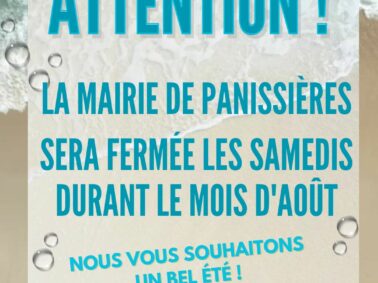 Mairie fermée les samedis en août