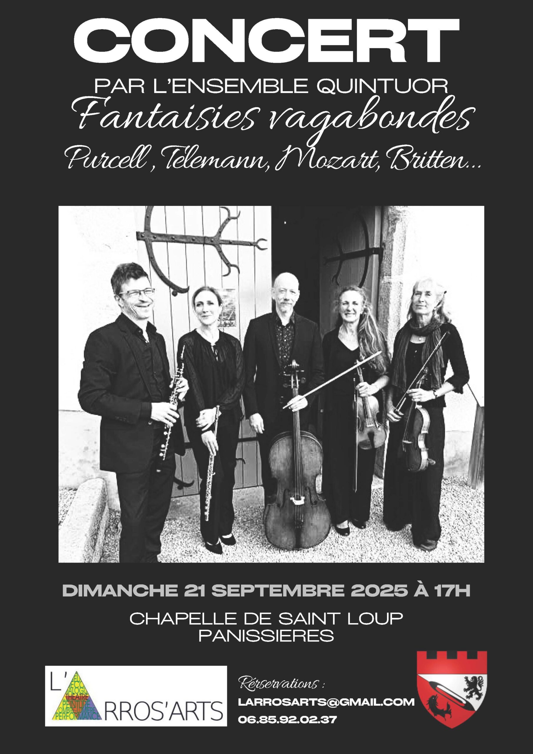 Lire la suite à propos de l’article Concert Quintor chapelle St Loup le 21/09
