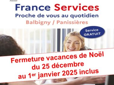 Fermeture France services pour les vacances de Noël