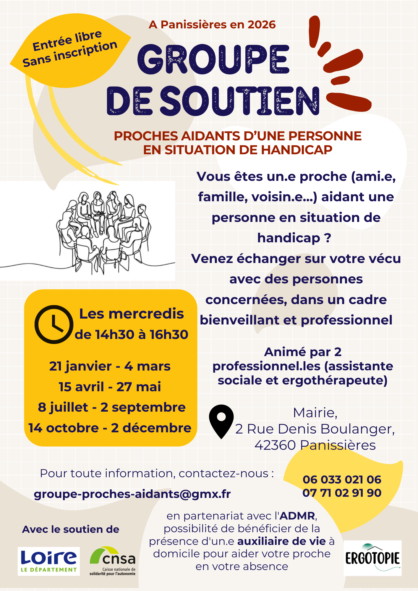 Groupe de soutien aidants personnes en situation de handicap
