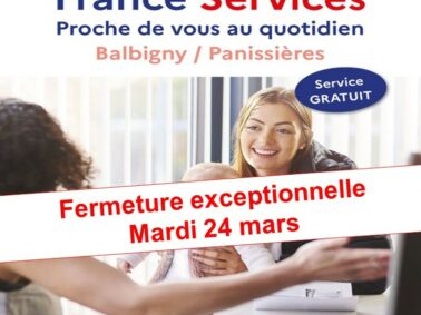 FERMETURE exceptionnelle FRANCE SERVICES