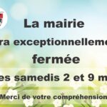 Fermeture exceptionnelle mairie ponts de mai
