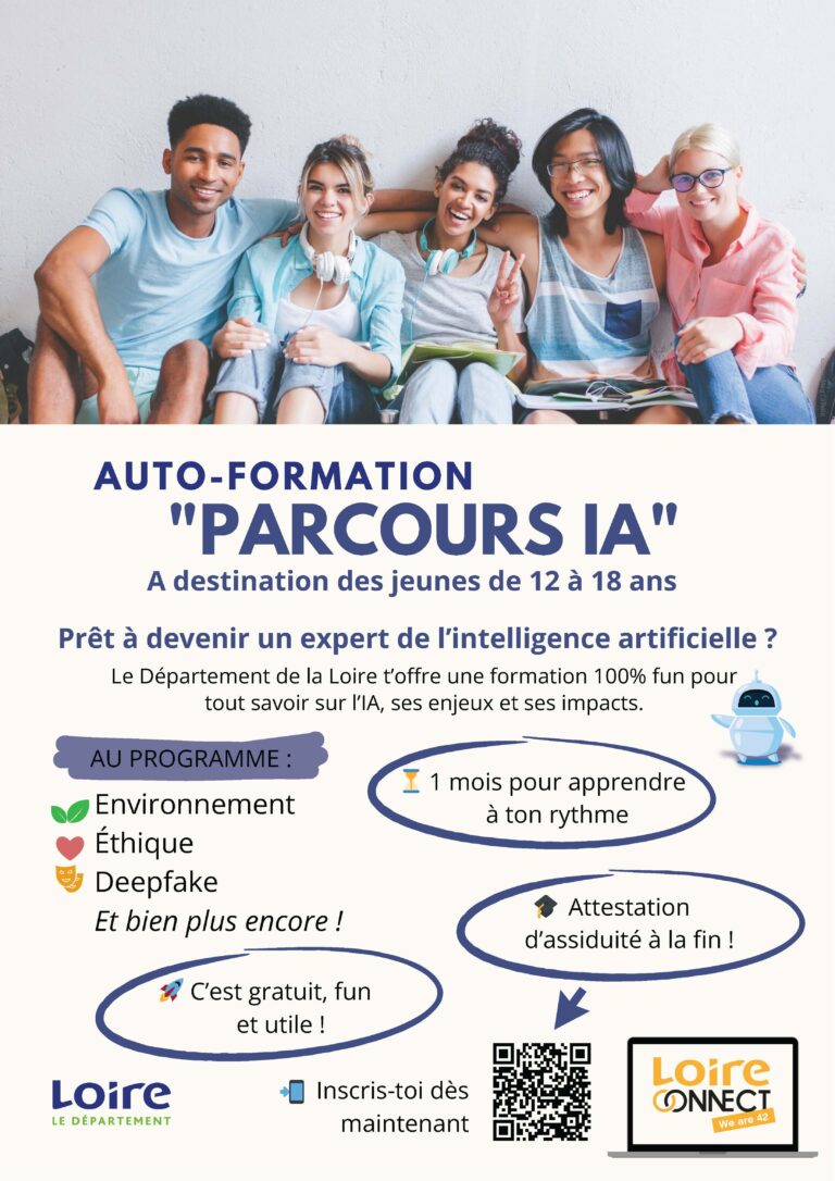 Lire la suite à propos de l’article Département : parcours IA pour les jeunes de 12 à 18 ans