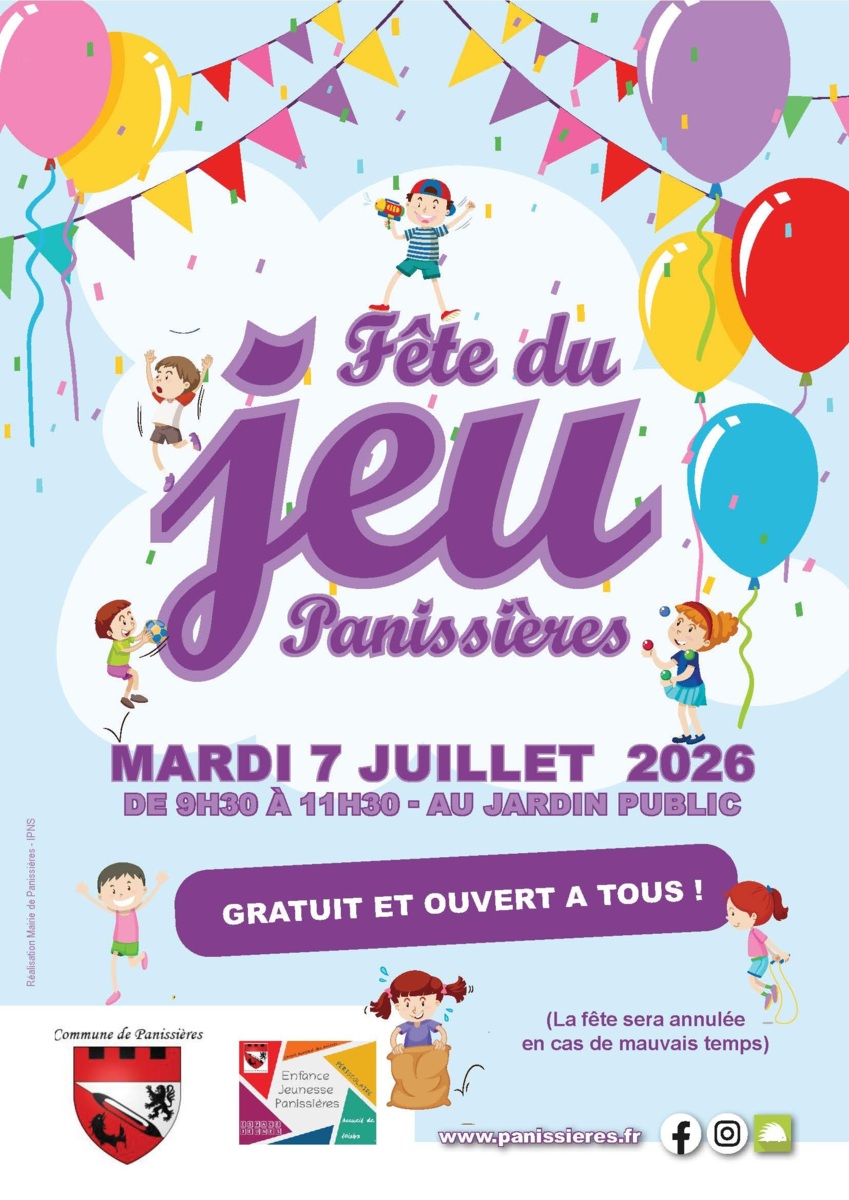 Lire la suite à propos de l’article 7 juillet : Fête du jeu de Panissières !