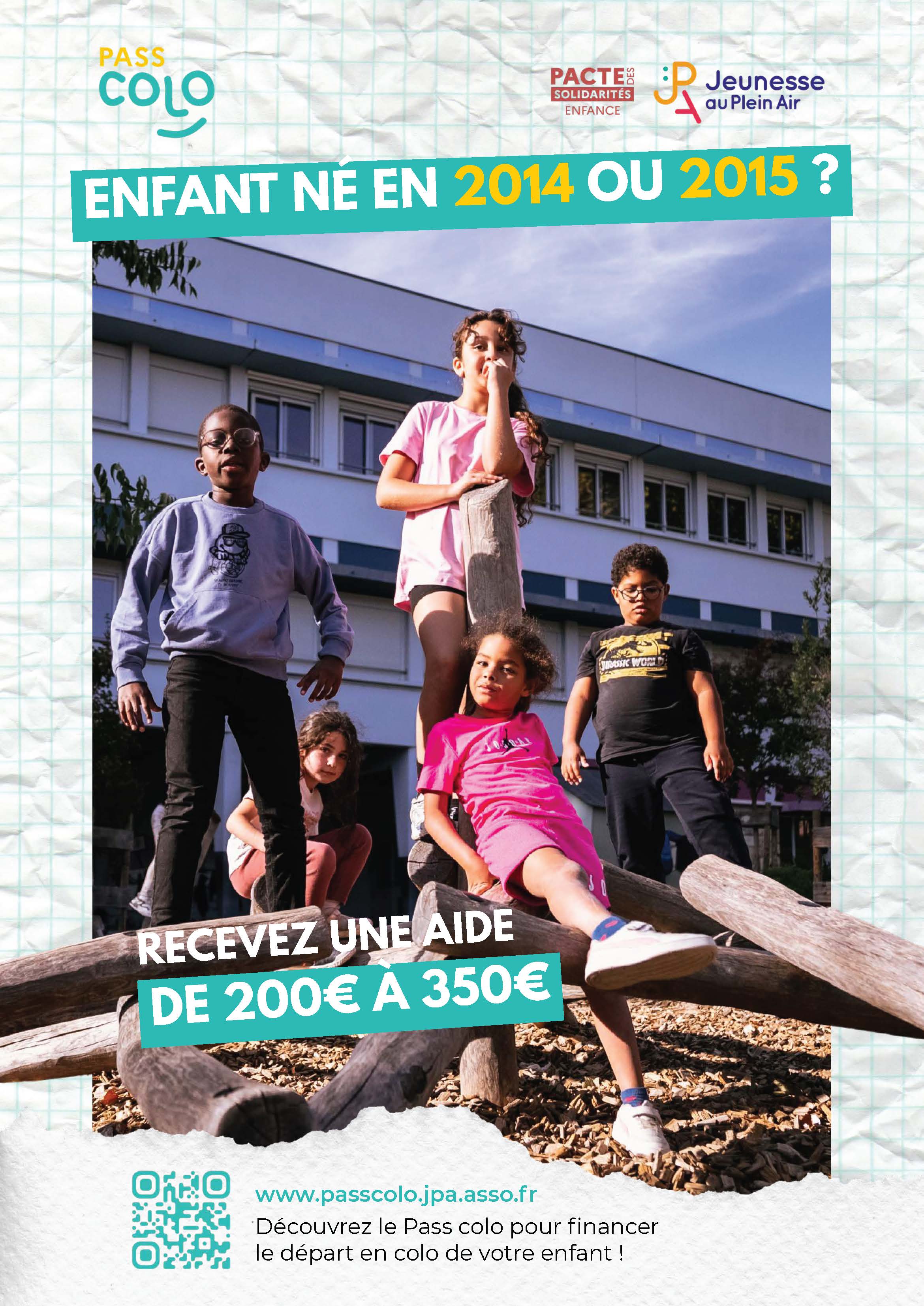 Une aide pour financer le départ en colo de votre enfant