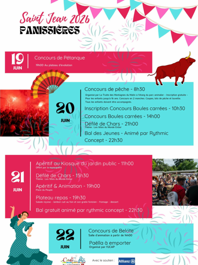 Lire la suite à propos de l’article Panissières fête la Saint-Jean du 19 au 22 juin !