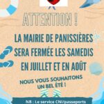 Mairie fermée les samedis en juillet et août