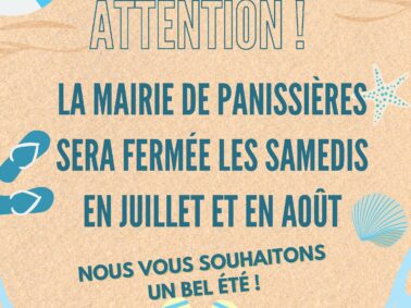 Mairie fermée les samedis en juillet et août