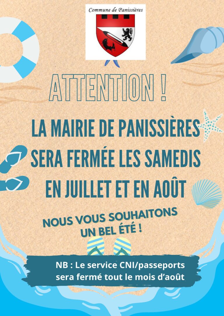 Lire la suite à propos de l’article Mairie fermée les samedis en juillet et août