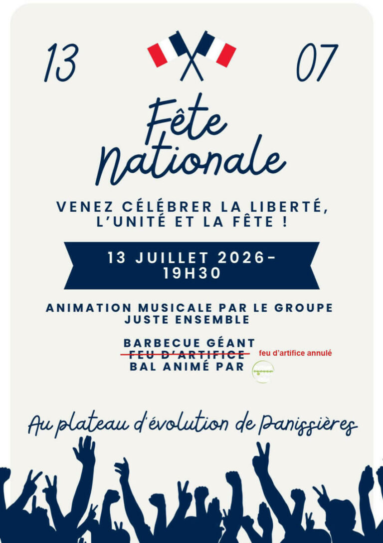 Lire la suite à propos de l’article Informations festivités de ce week-end à Panissières