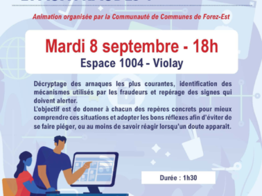 Conférence prévention arnaques en ligne à Violay
