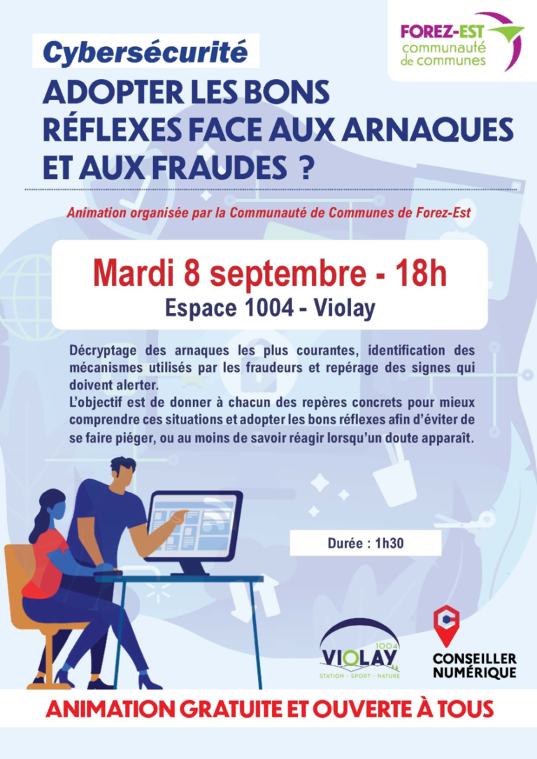 Lire la suite à propos de l’article Conférence prévention arnaques en ligne à Violay
