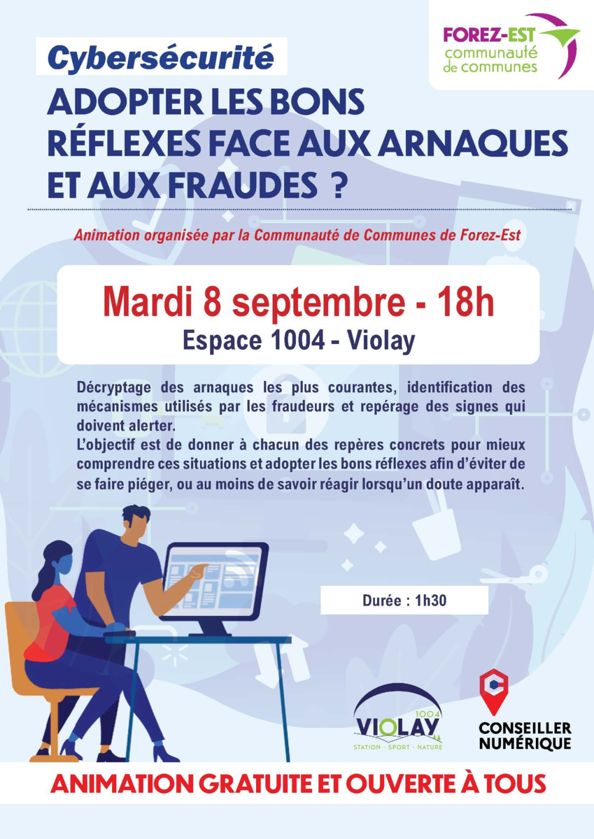Lire la suite à propos de l’article Conférence prévention arnaques en ligne à Violay