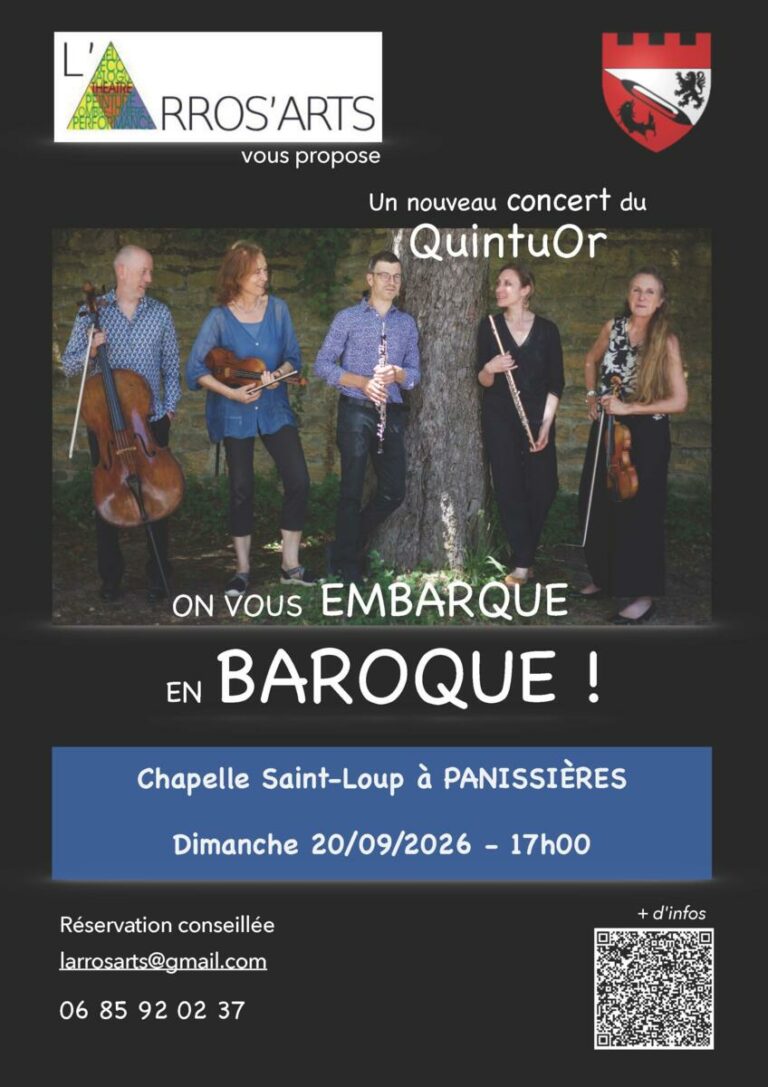 Lire la suite à propos de l’article Concert QuintuOr chapelle St Loup le 20/09