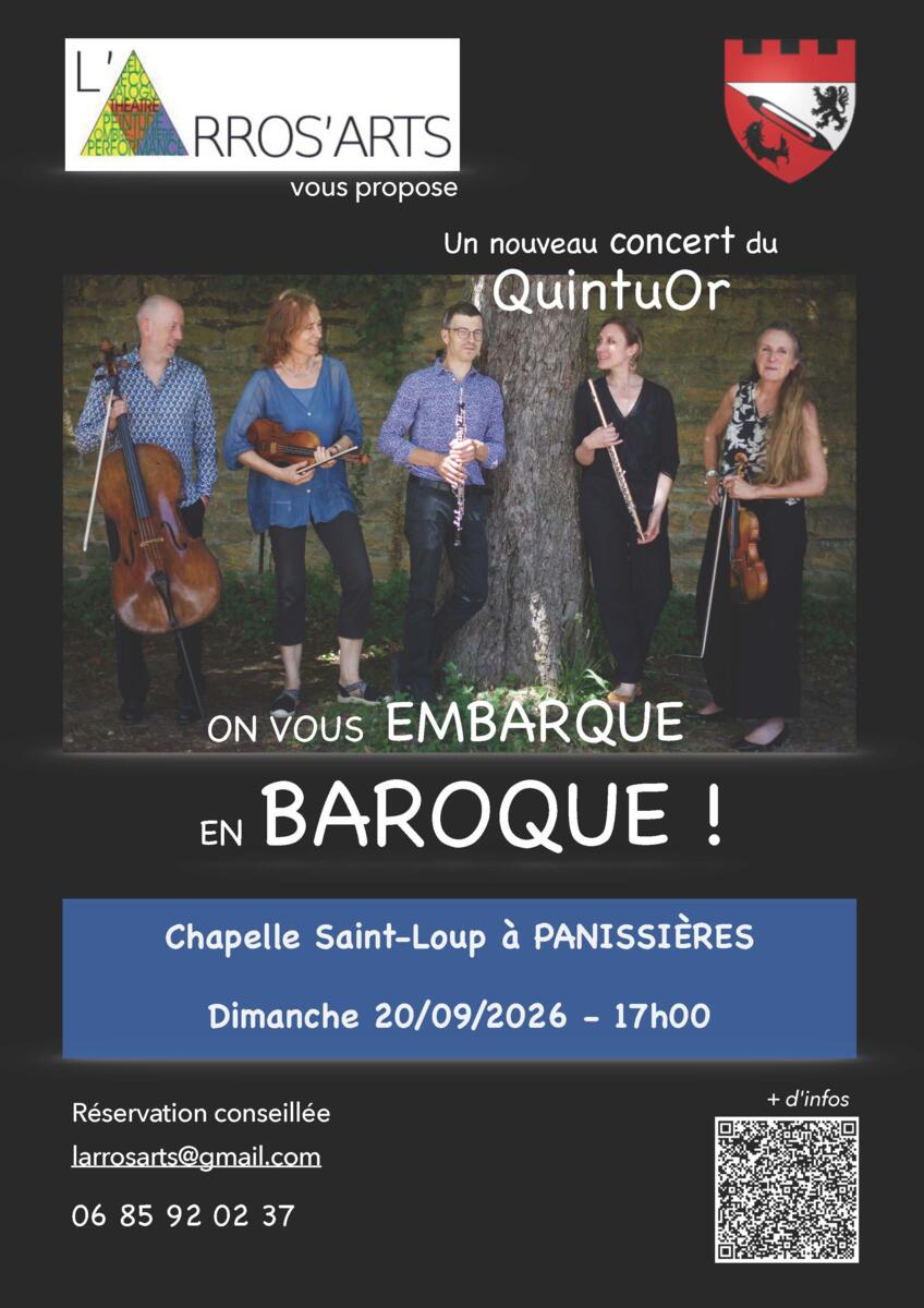 Lire la suite à propos de l’article Concert QuintuOr chapelle St Loup le 20/09